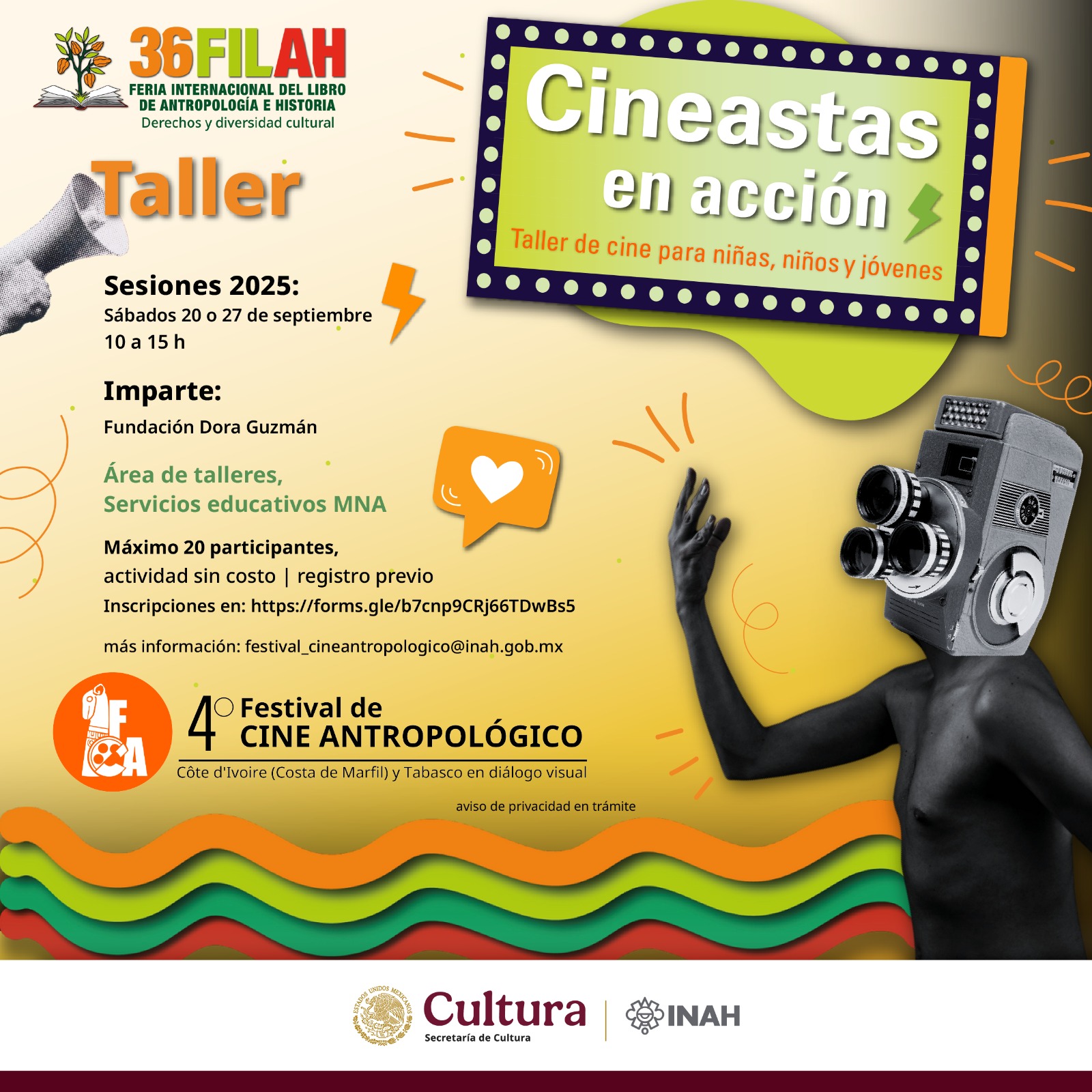 Taller de cine para niñas y niños: Cineastas en acción